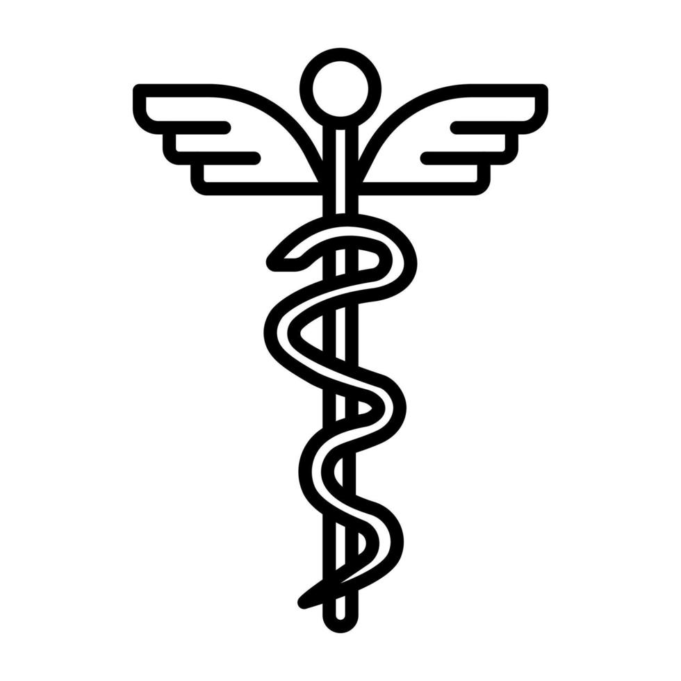 icono de vector de caduceo