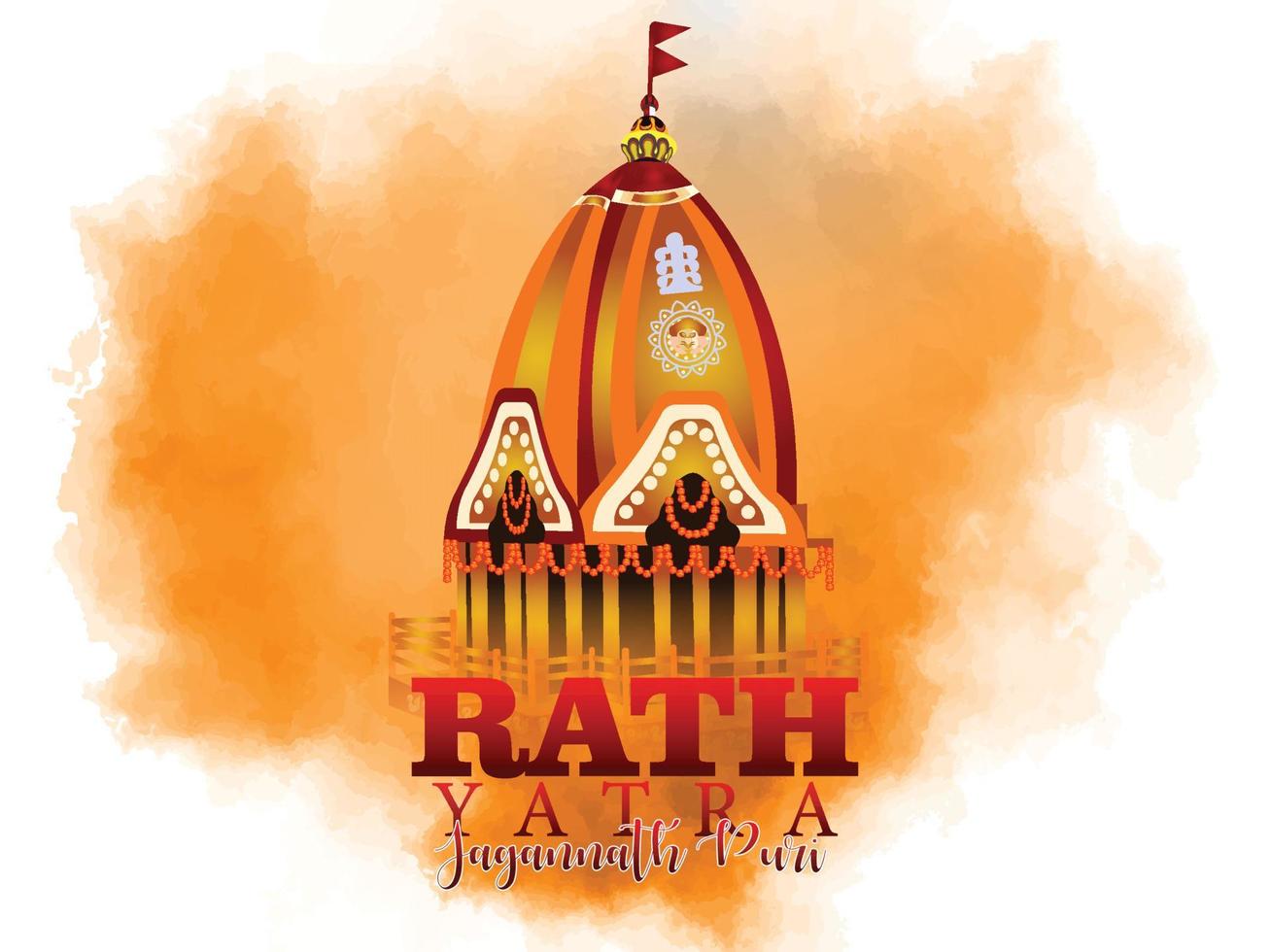 Vector illustration festival Ratha yatra of lord jagannath balabhadra