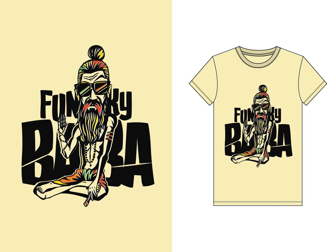 t shirt trendy design mockup presented on wooden hanger vector