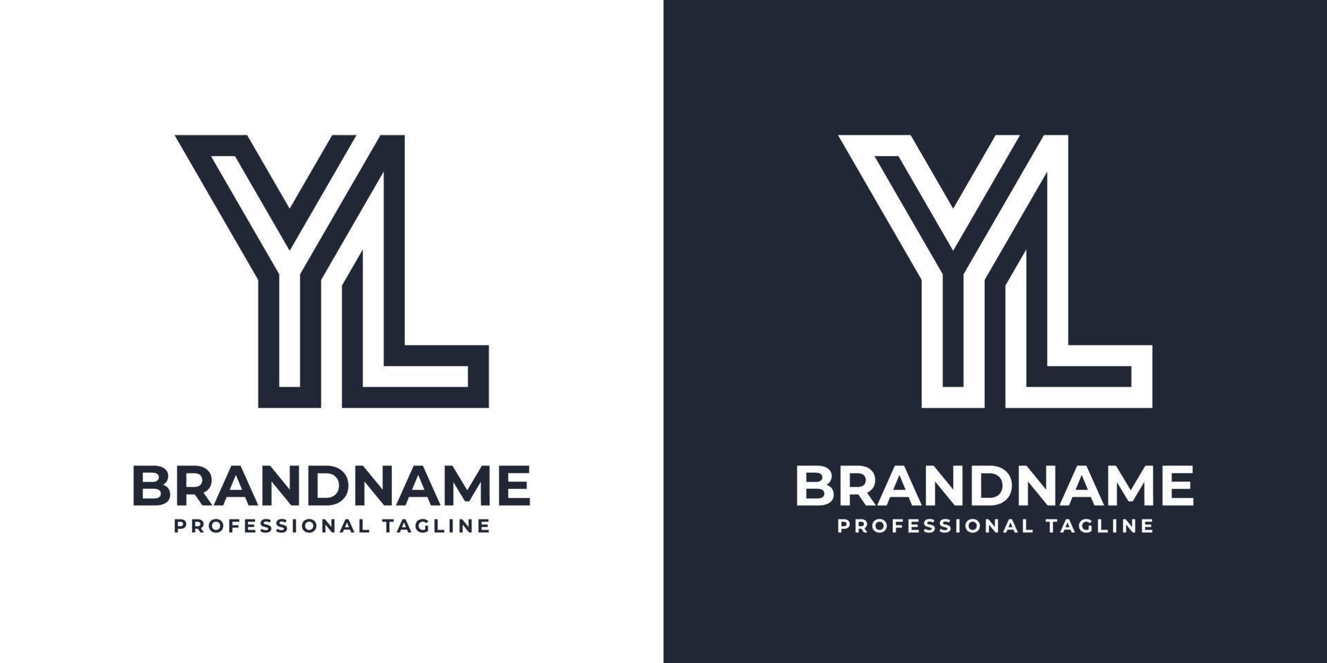 Simple YL Monogram Logo, suitable for any business with YL or LY initial. vector
