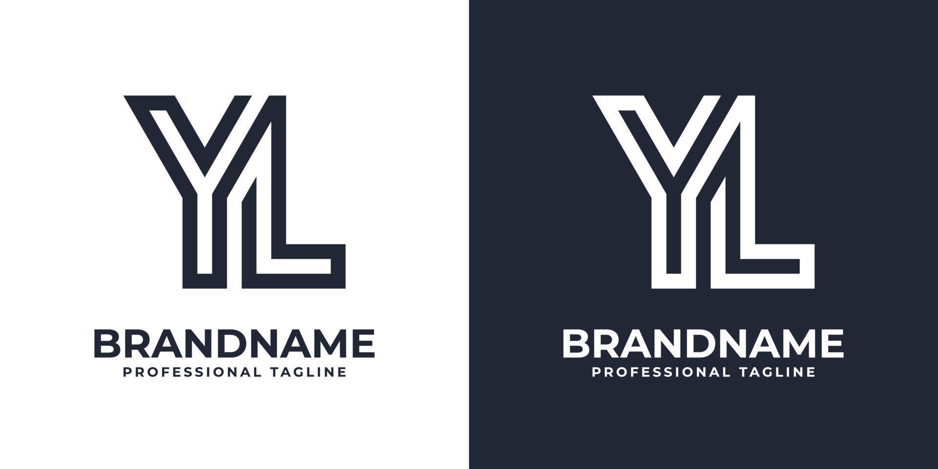 Simple YL Monogram Logo, suitable for any business with YL or LY