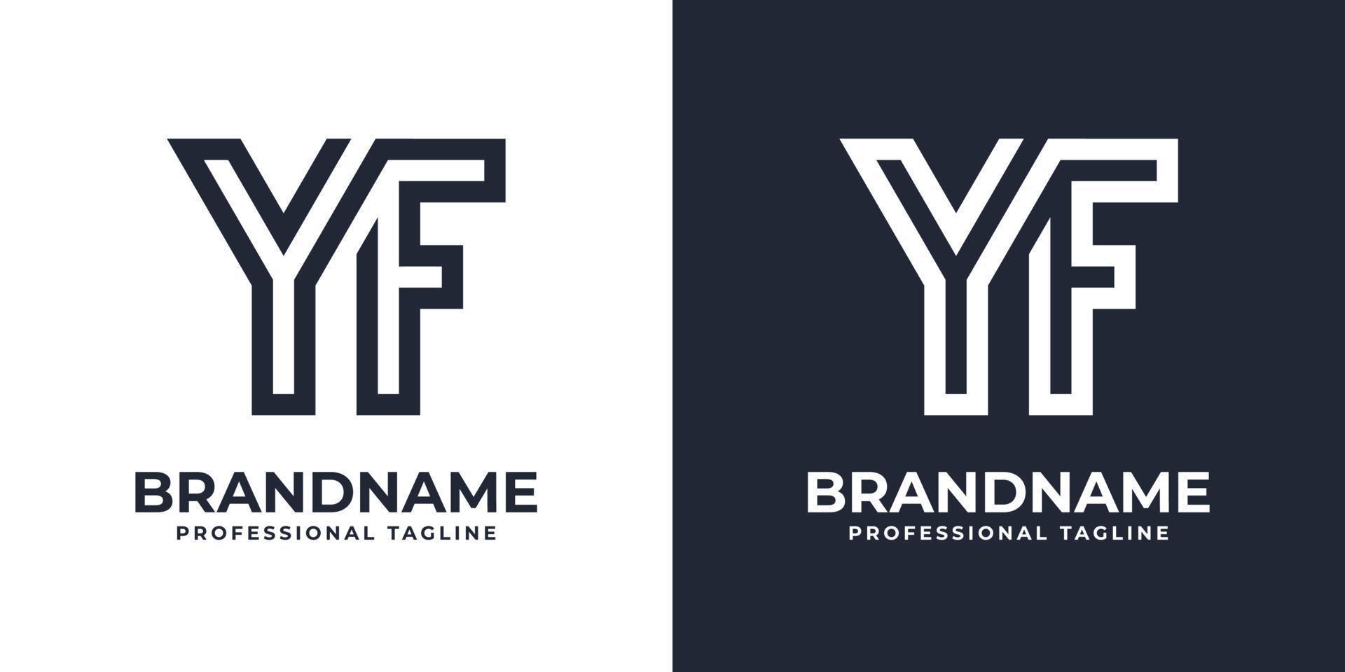 Letter YF or FY Global Technology Monogram Logo, suitable for any business with YF or FY initials. vector