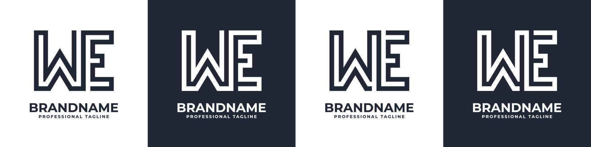 Simple WE Monogram Logo, suitable for any business with WE or EW initial. vector