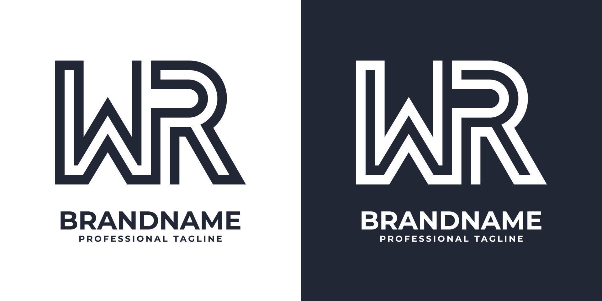 Simple WR Monogram Logo, suitable for any business with WR or RW initial. vector