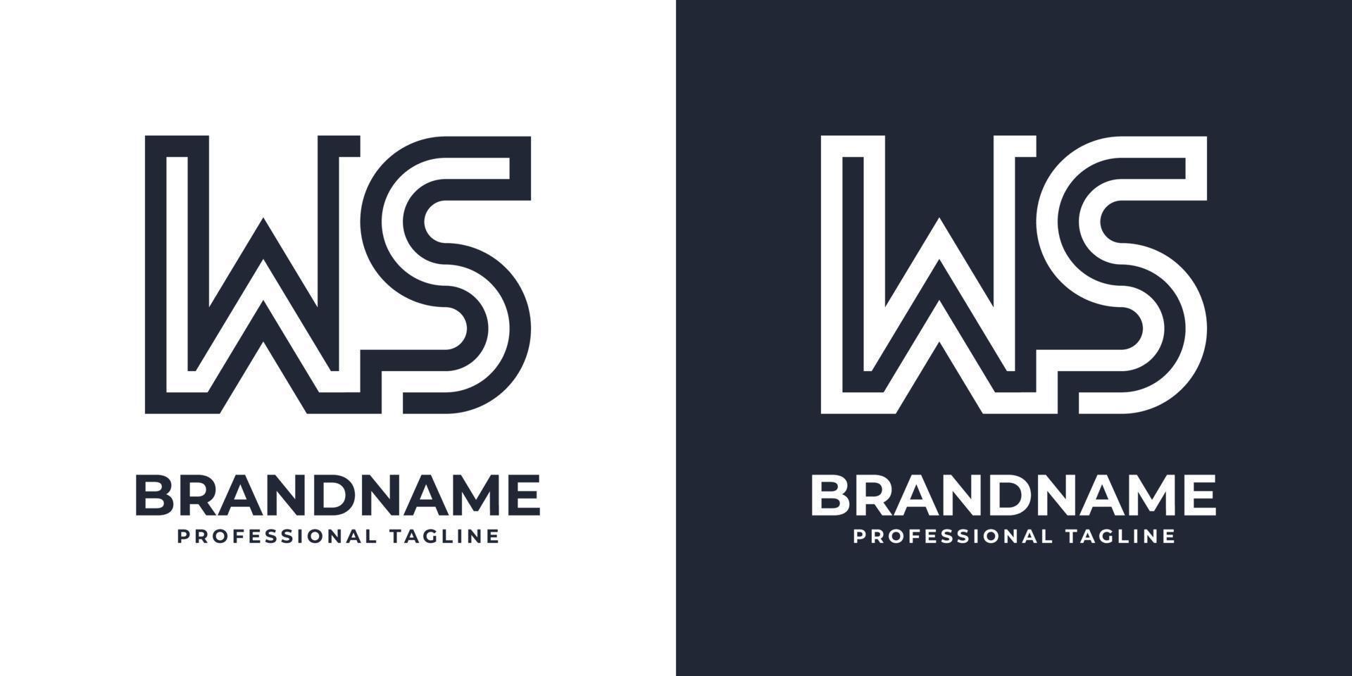 Simple WS Monogram Logo, suitable for any business with WS or SW initial. vector