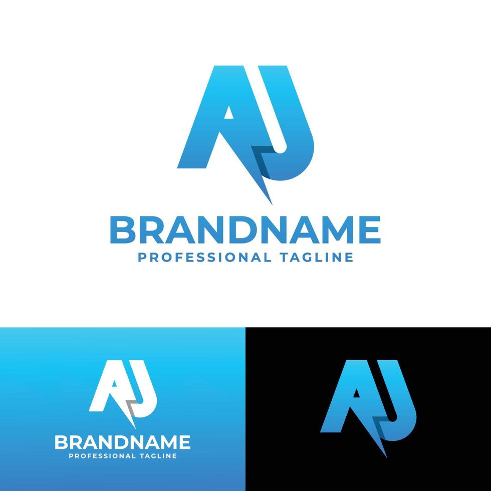 Letter AU Power Logo, suitable for any business with AU or UA initials. vector