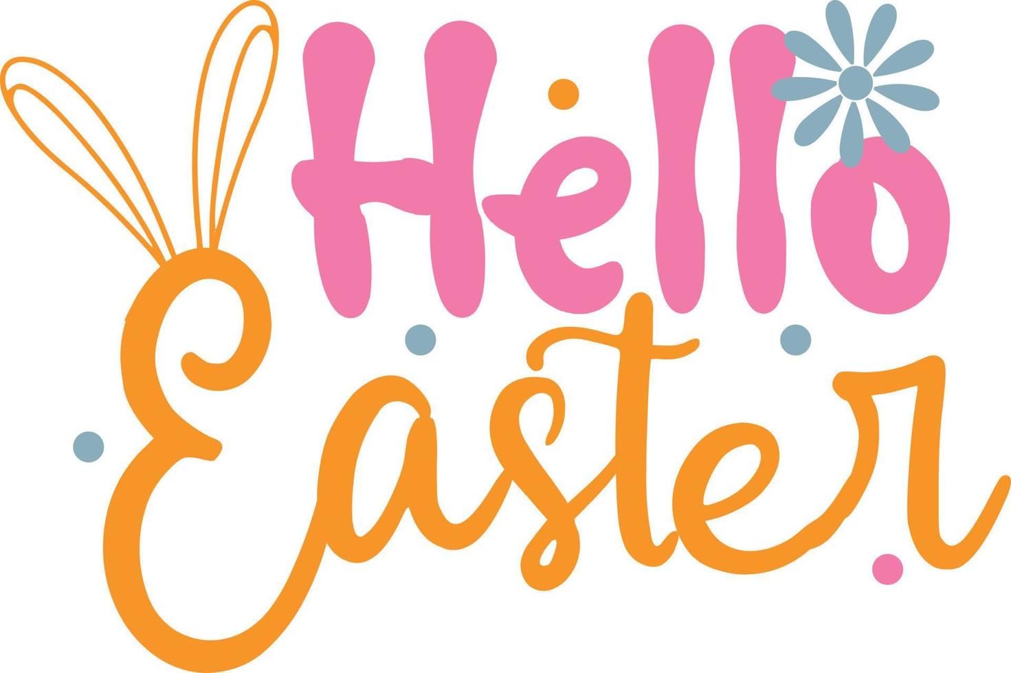 Hello Easter shirt design vector