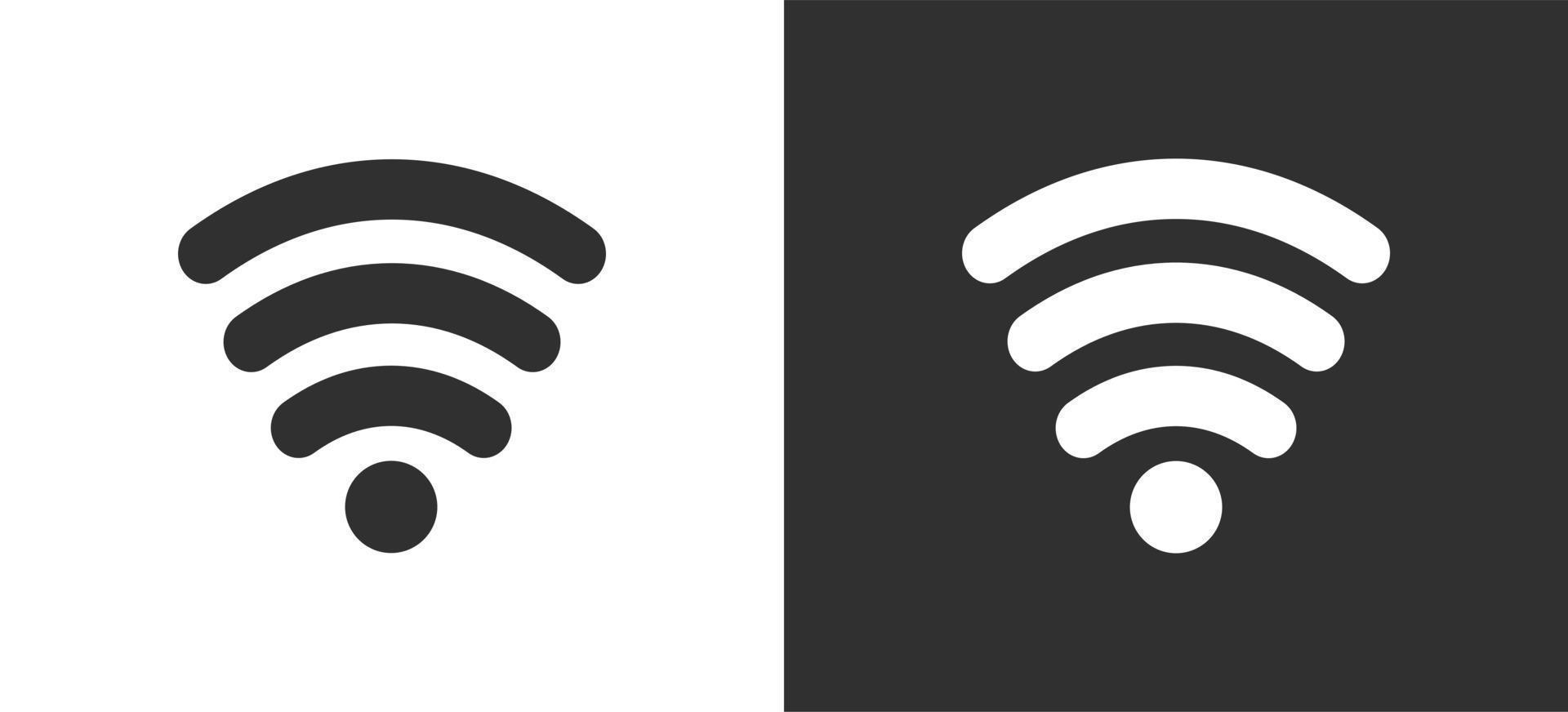 WiFi Isolated Silhouette Vector Icon Illustration