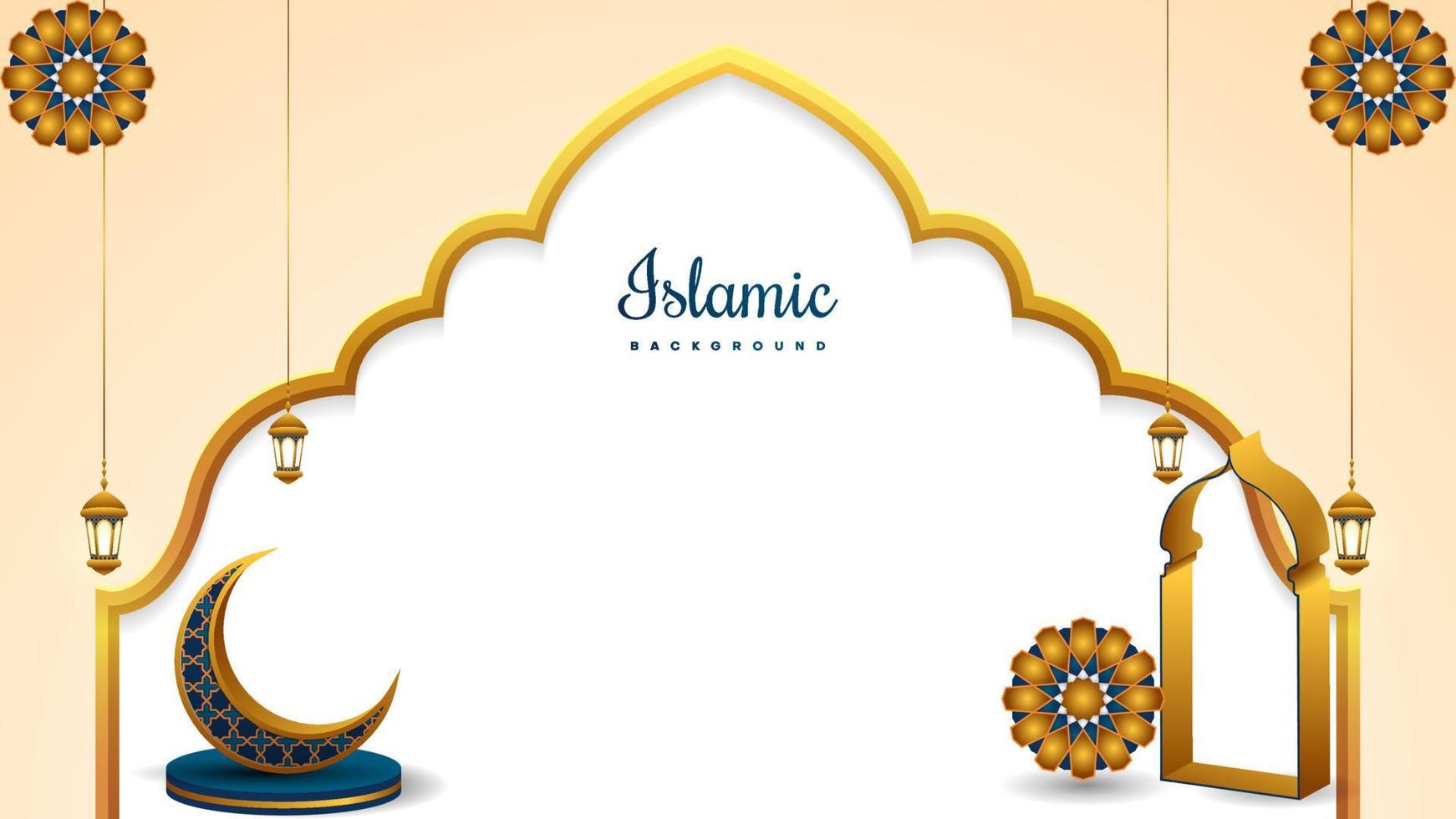 islamic background with space for text .can be used for banner, web, social media post, etc. vector illustration