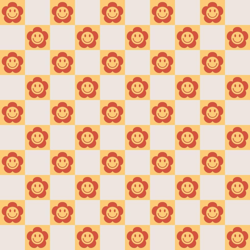 Checkerboard Seamless Pattern Retro Digital Paper vector