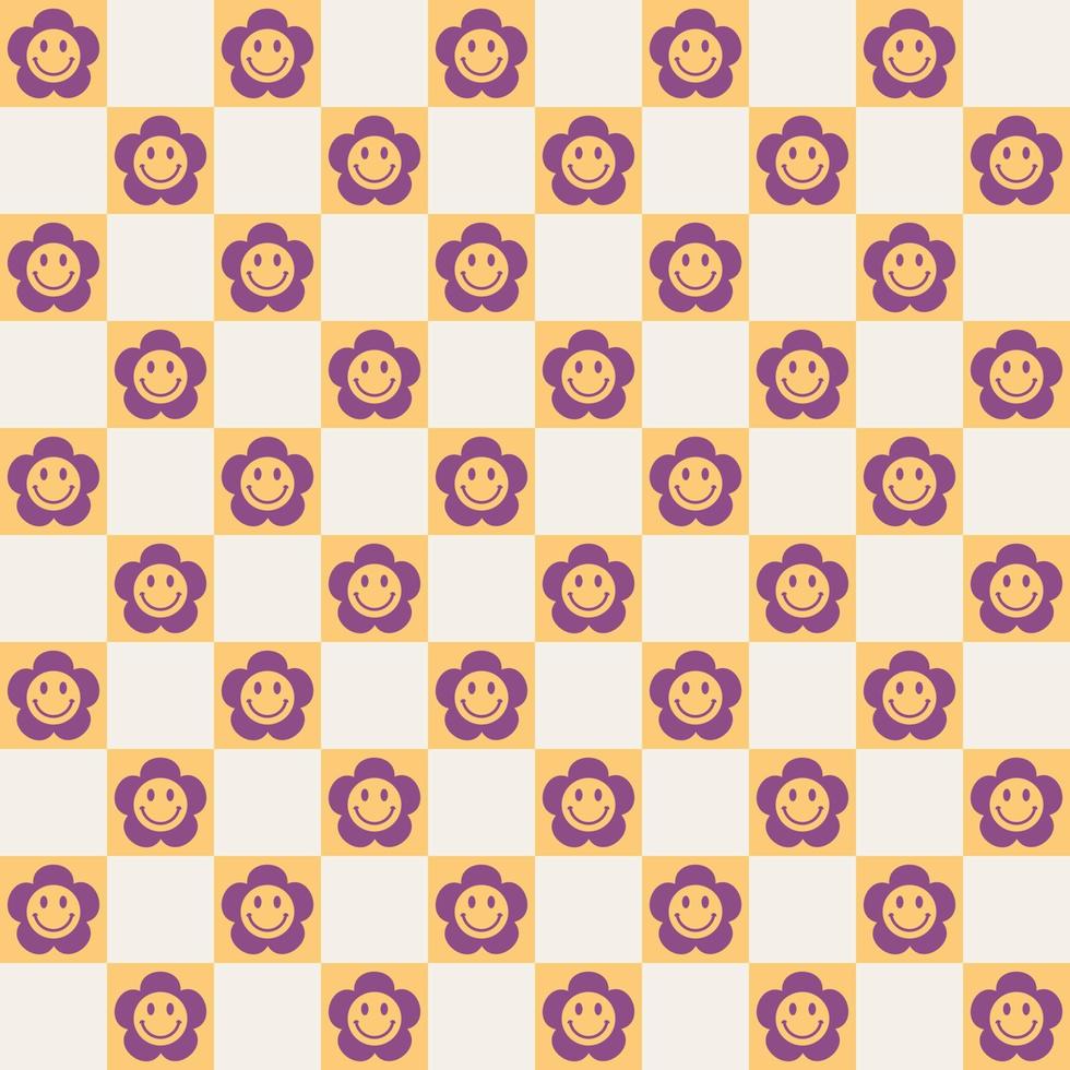 Checkerboard Seamless Pattern Retro Digital Paper vector