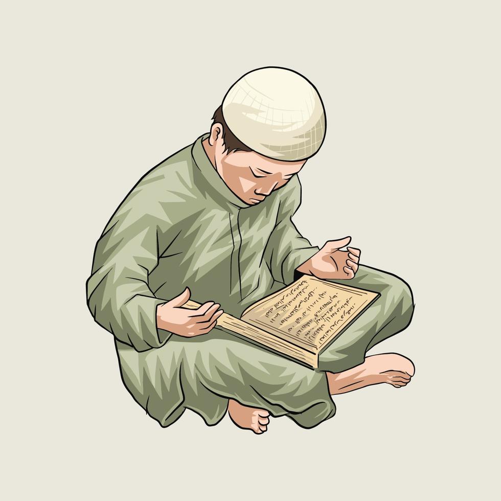 reading the Qur'an in Ramadan vector