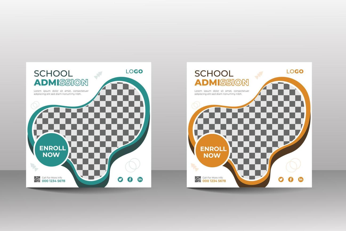 Corporate Modern and creative business social media post design template for you vector
