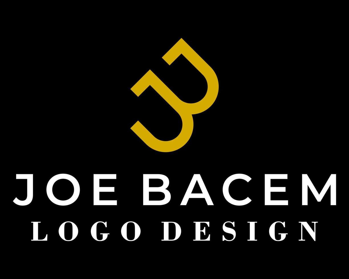 JB letter monogram fashion logo design. vector