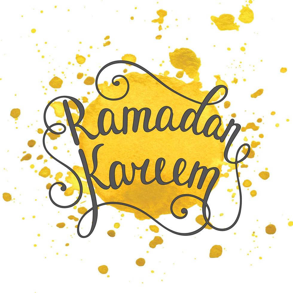 Ramadan Kareem greeting card design template vector