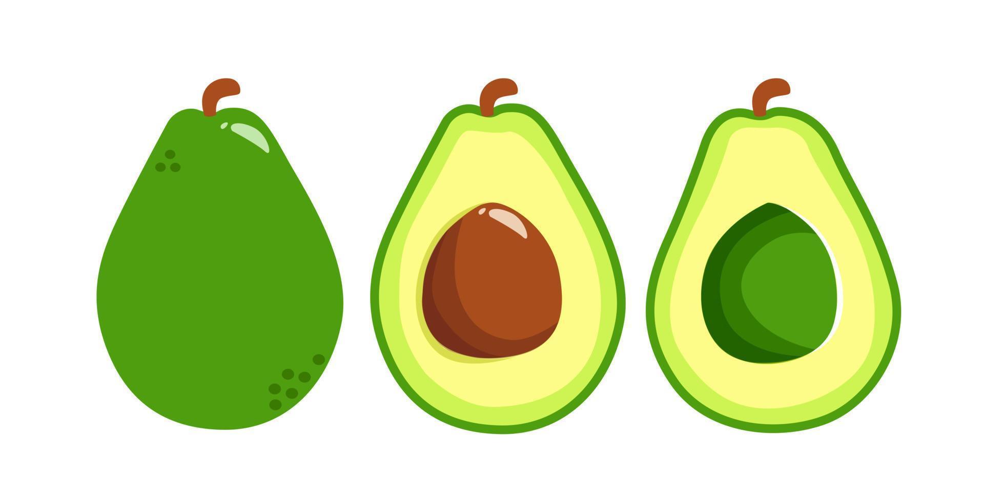 Kawaii cute avocado vector