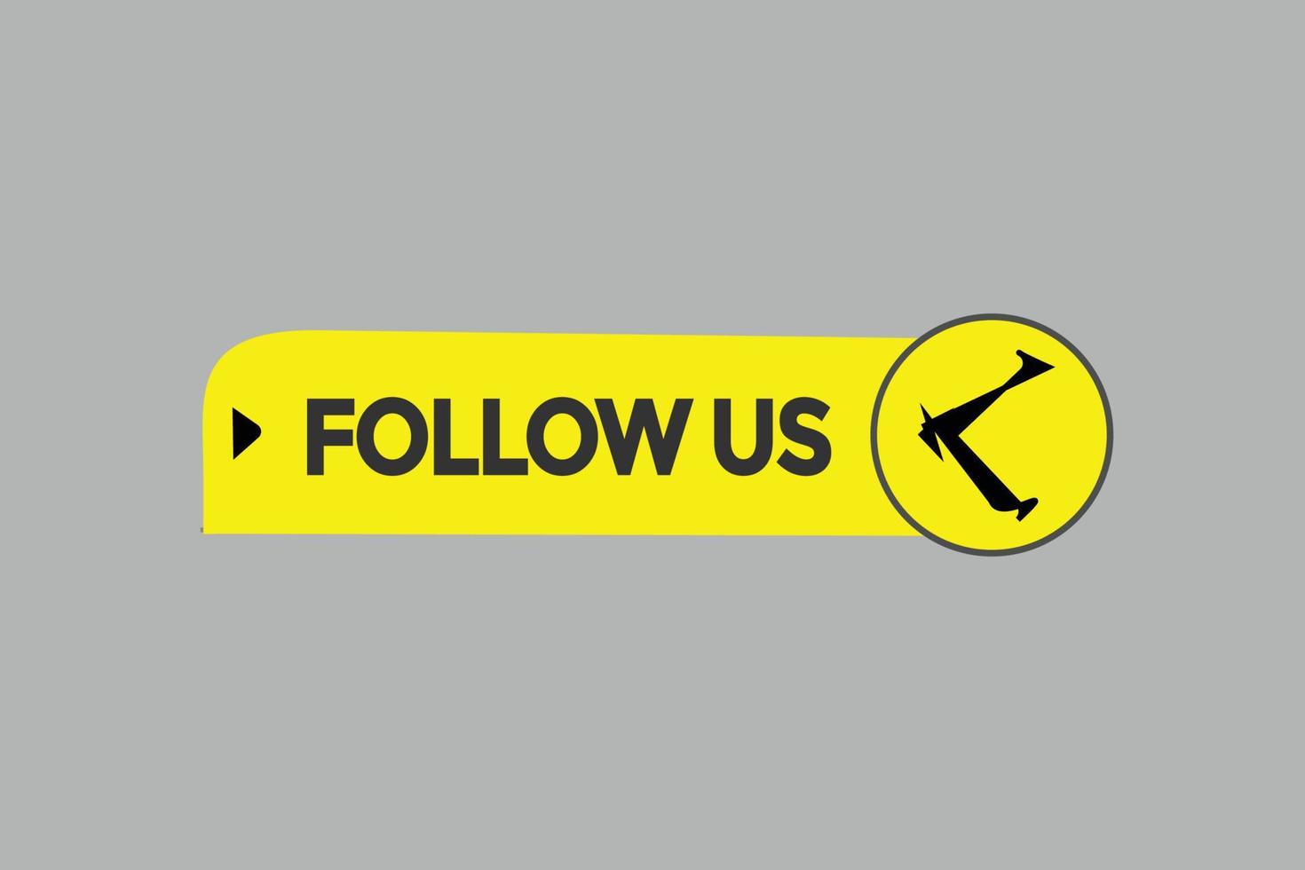 follow us vectors.sign label bubble speech follow us vector