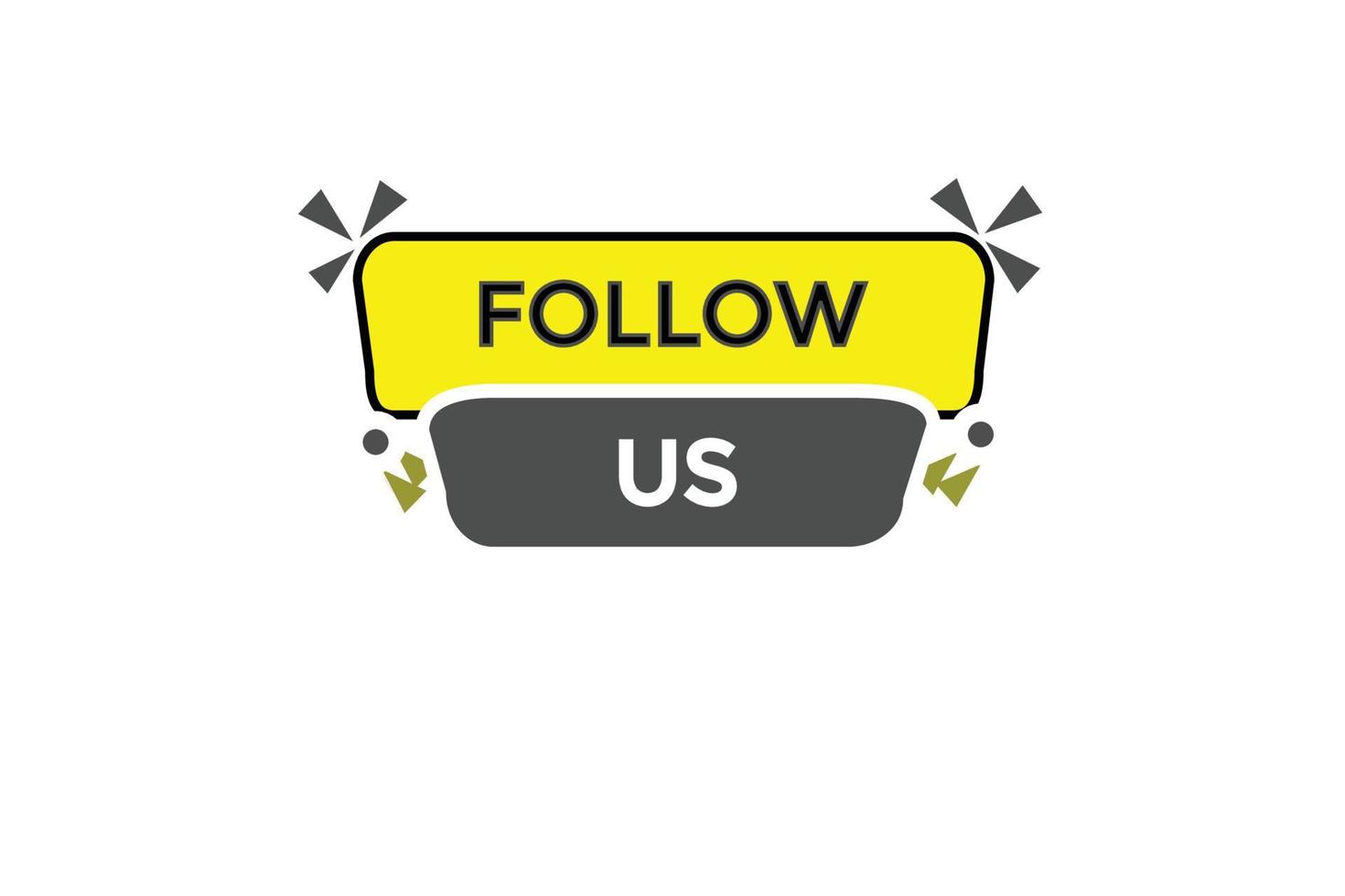 follow us vectors.sign label bubble speech follow us vector