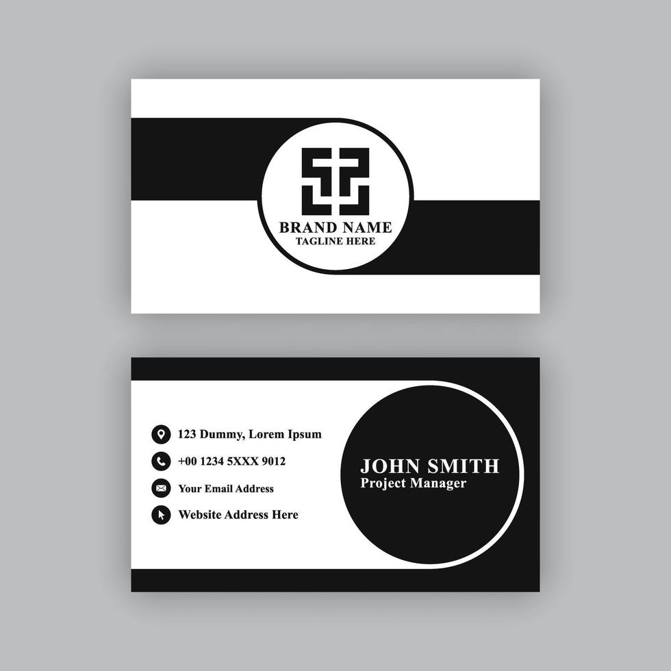 Simple, modern and elegant business card design template. 21733622