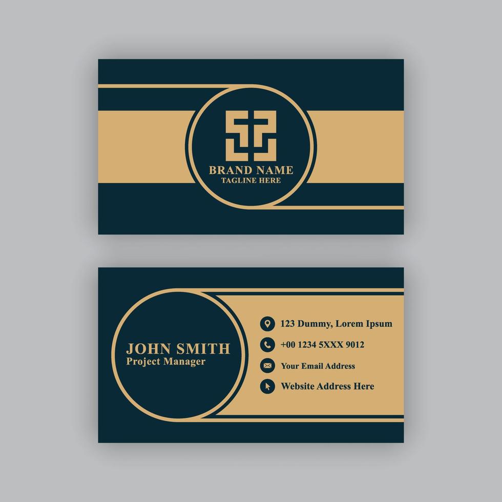 Simple, modern and elegant business card design template. 21733624