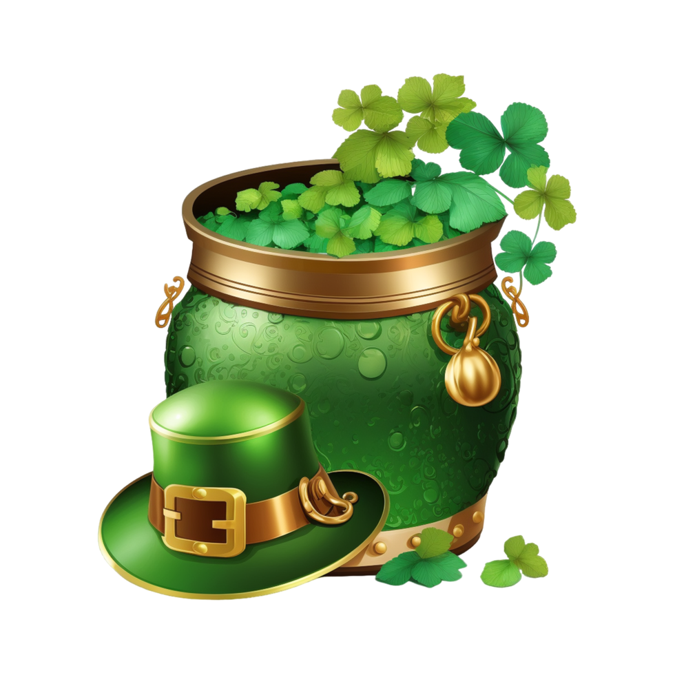 grön st patricks dag festival element vit transparent png