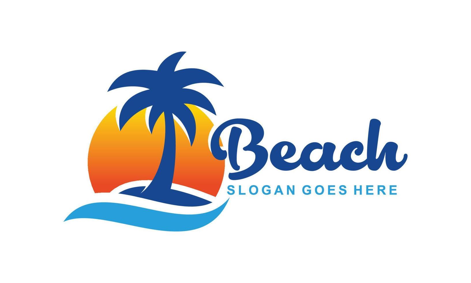 Beach logo design vector