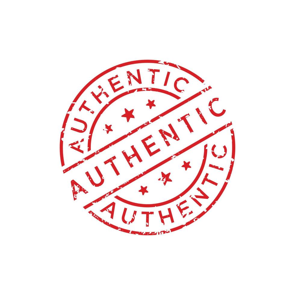 Authentic stamp design vector