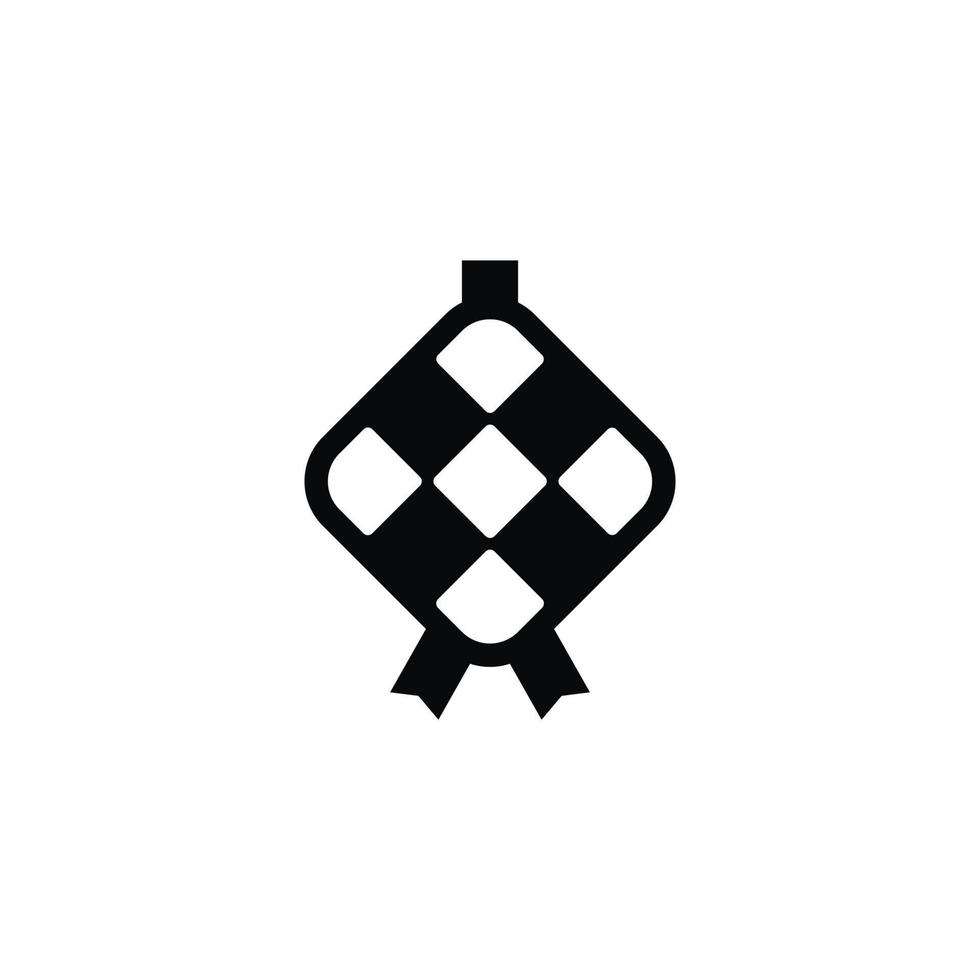 Ketupat icon isolated on white background vector