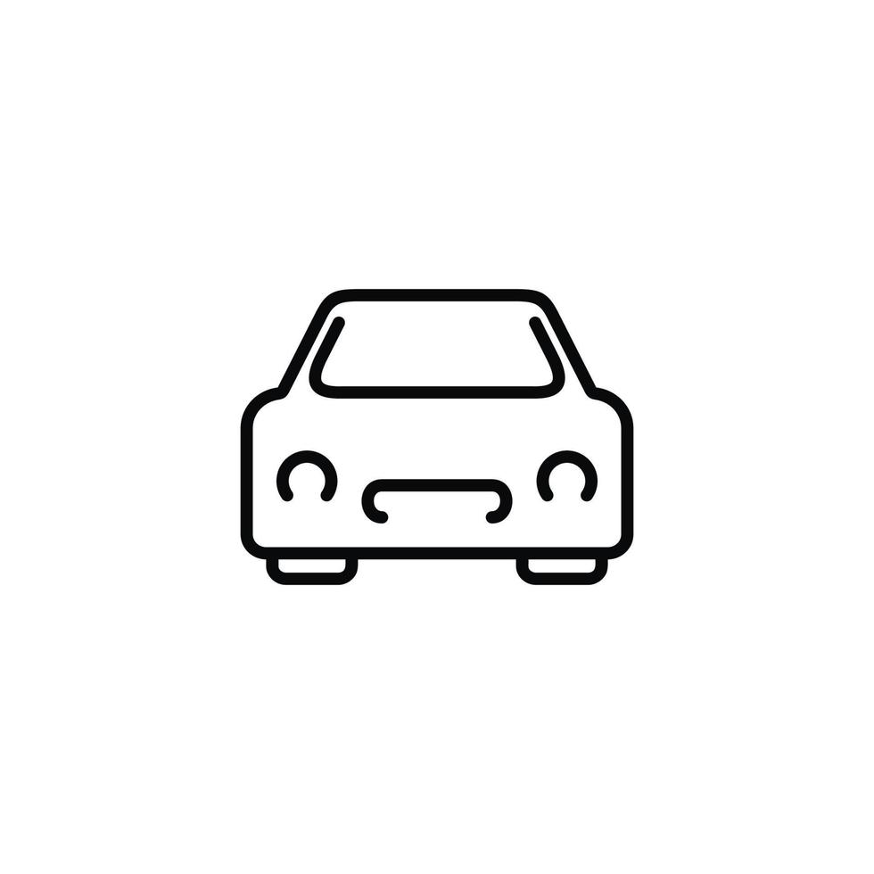 Car line icon isolated on white background vector