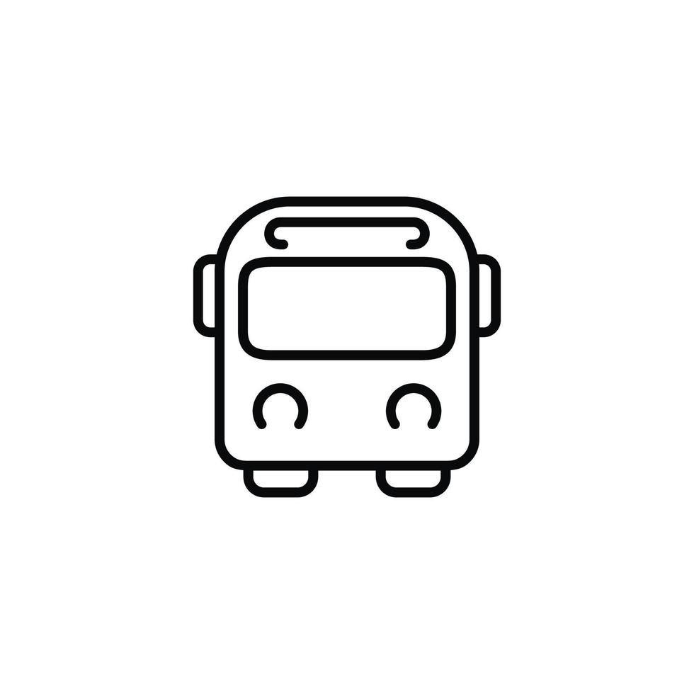 Bus line icon isolated on white background vector