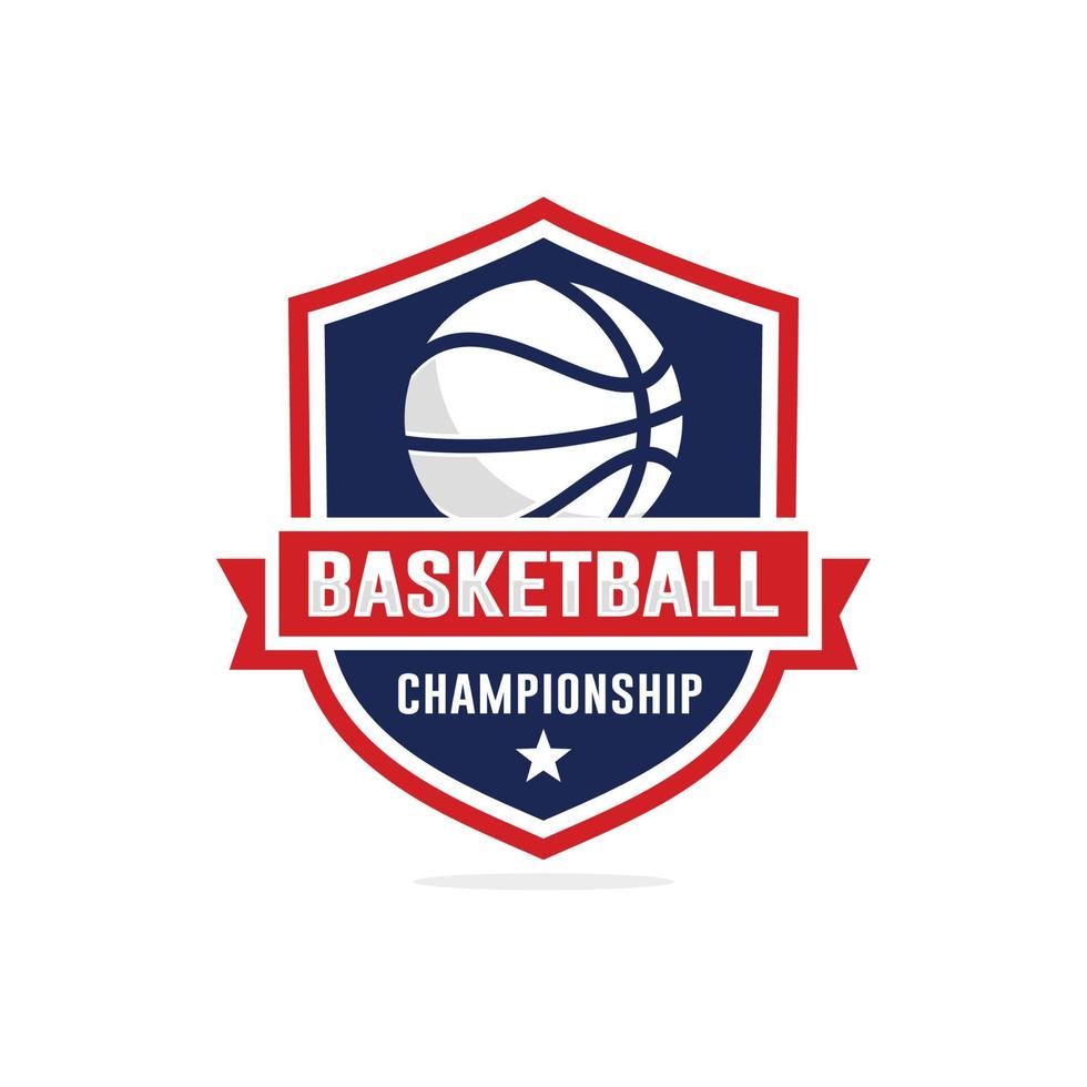 Basketball championship logo design vector