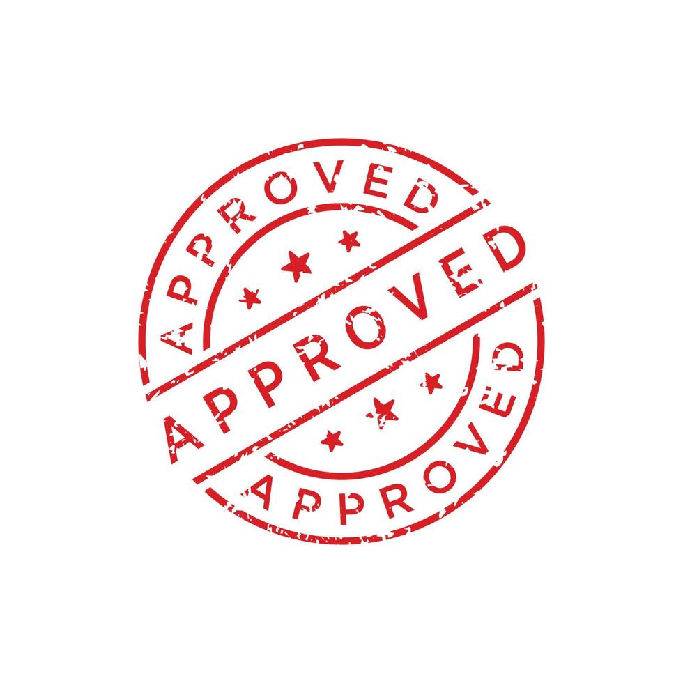 Approved stamp design vector