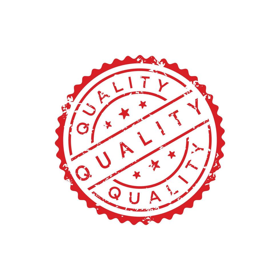 Quality stamp design vector