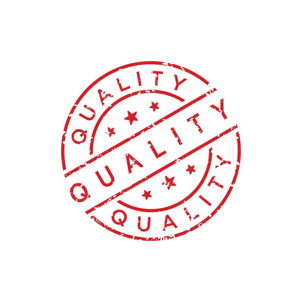Quality stamp design vector