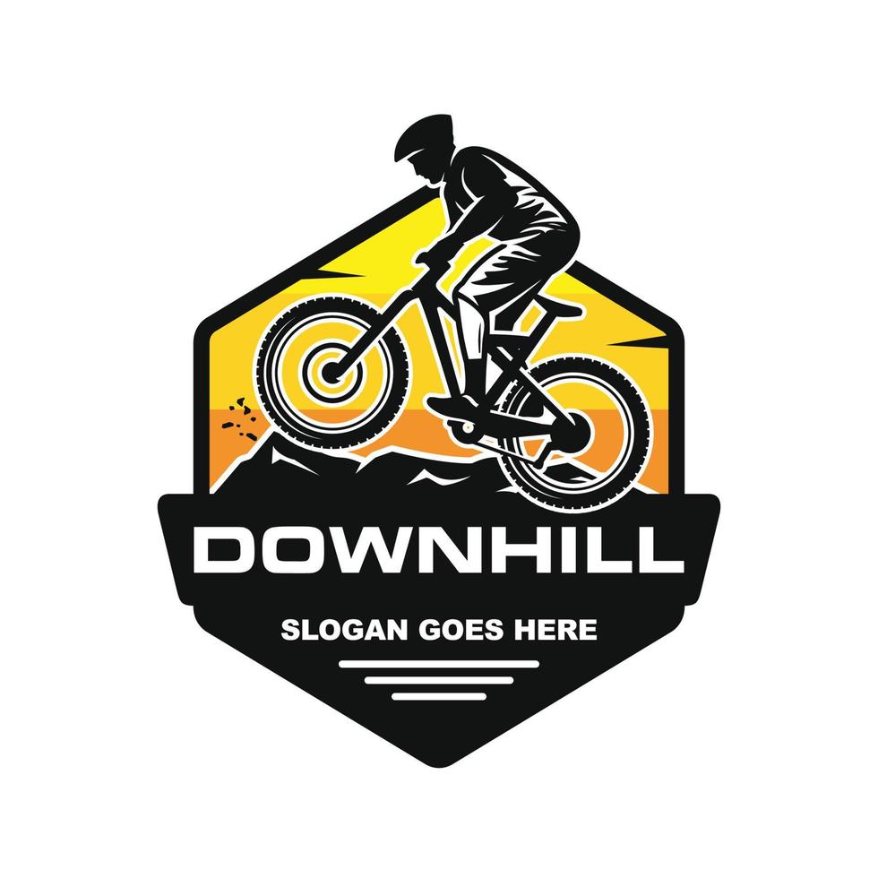 Mountain bike, downhill bike logo vector