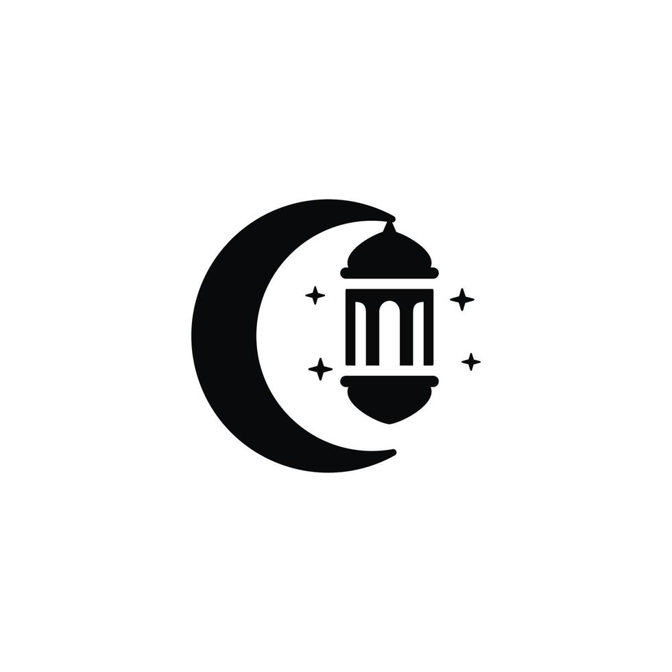 Muslim lantern icon isolated on white background vector