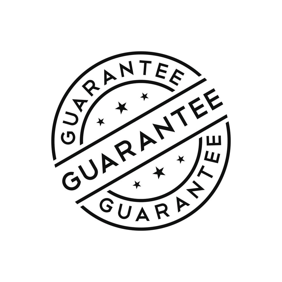 Guarantee stamp design vector