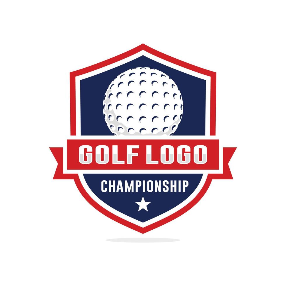 golf campeonato logo diseño vector