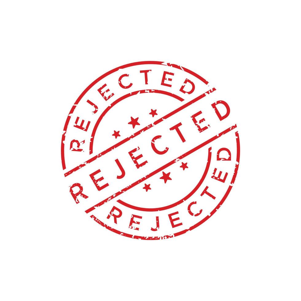 Rejected stamp design vector