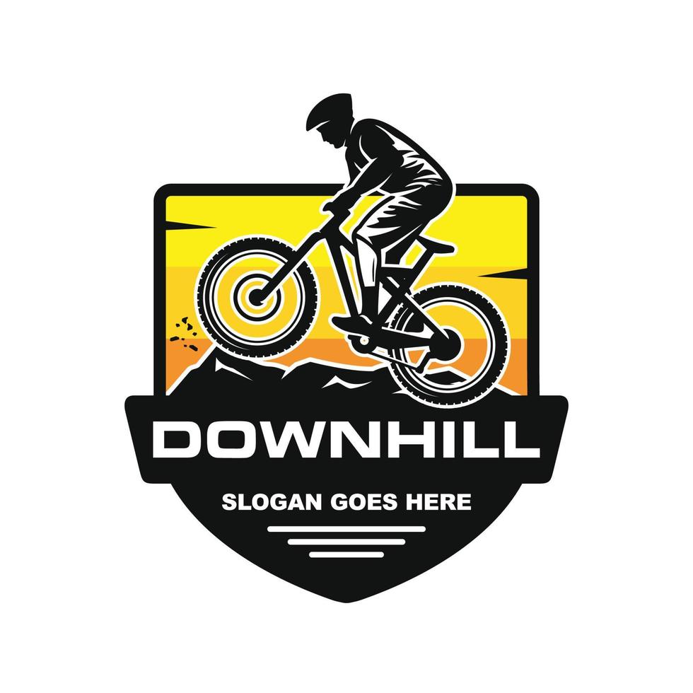 Mountain bike, downhill bike logo vector