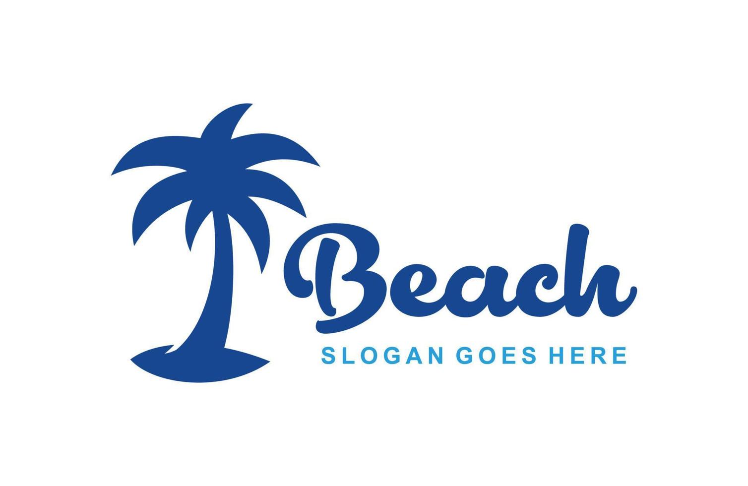 diseño de logotipo de playa vector