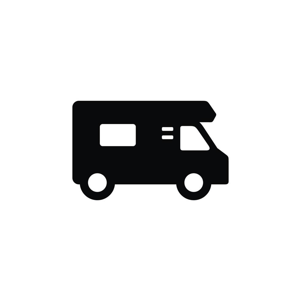 Caravan icon isolated on white background vector