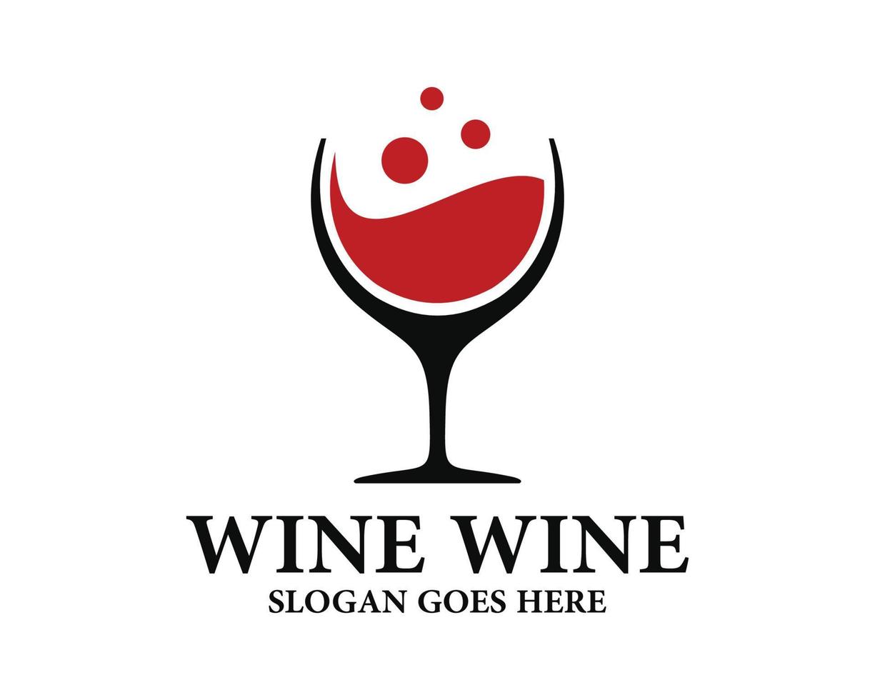 Wine logo design vector