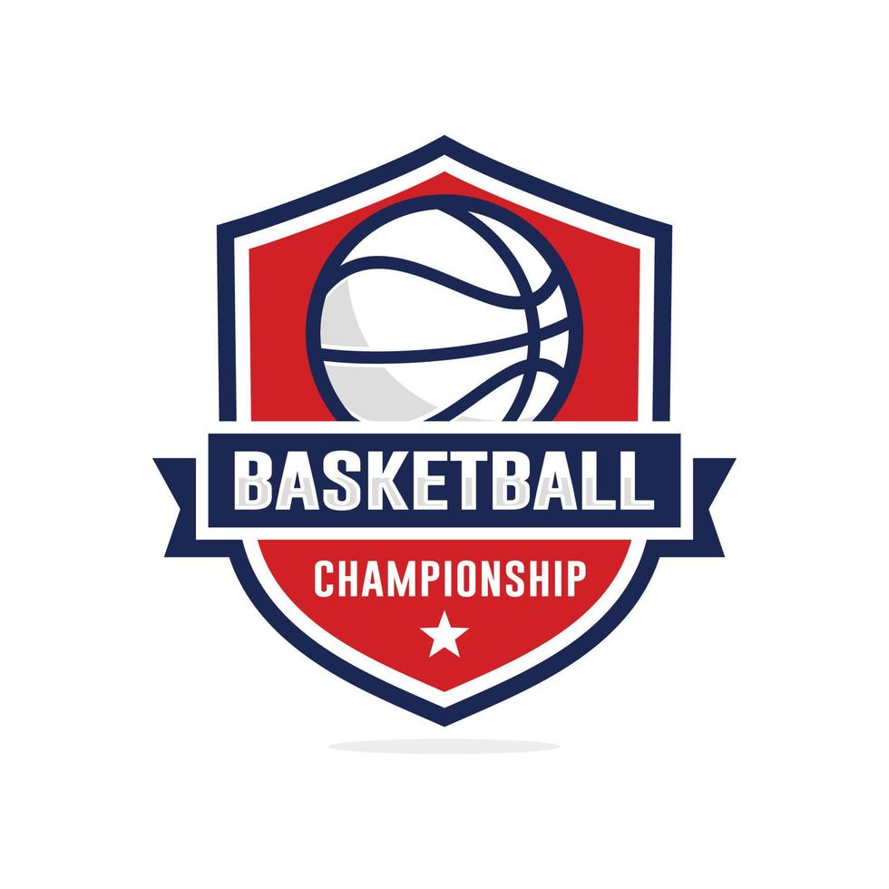 Basketball championship logo design vector