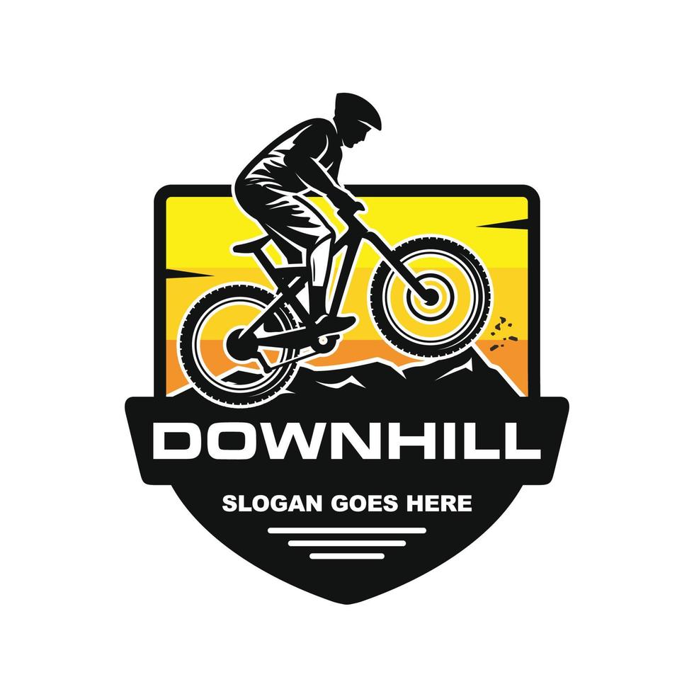 Mountain bike, downhill bike logo vector