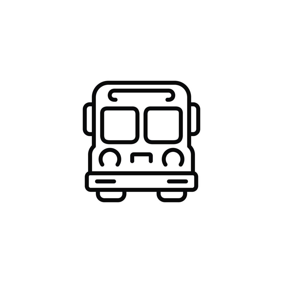 autobús línea icono aislado en blanco antecedentes vector
