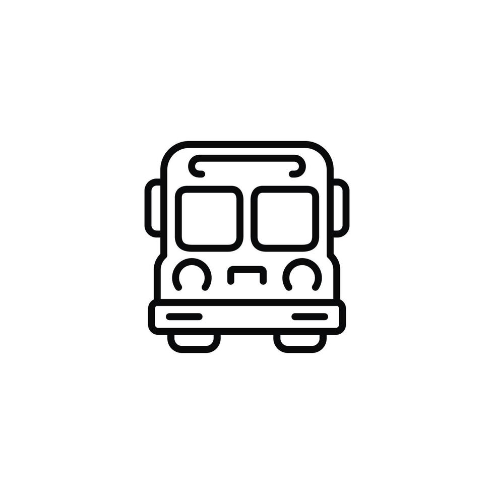 Bus line icon isolated on white background vector