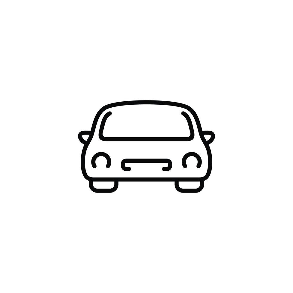 Car line icon isolated on white background vector