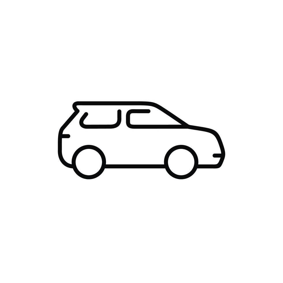 coche línea icono aislado en blanco antecedentes vector