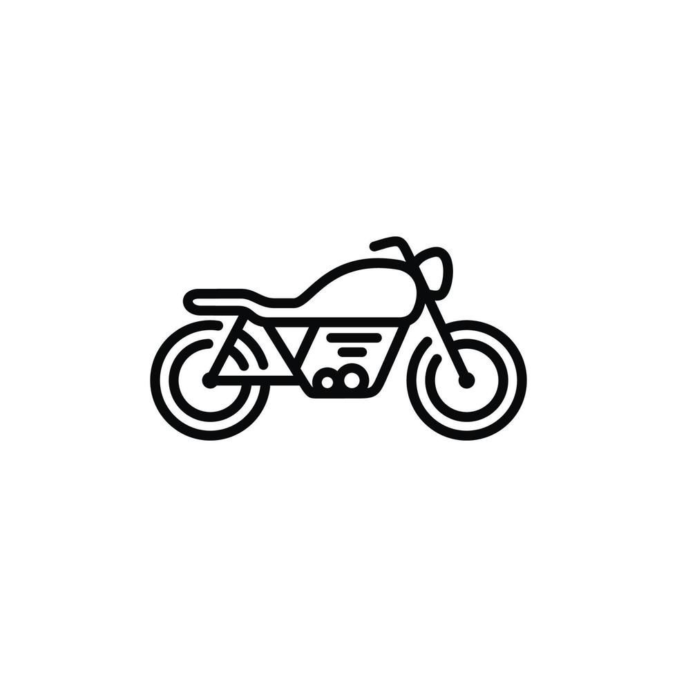 motocicleta línea icono aislado en blanco antecedentes vector